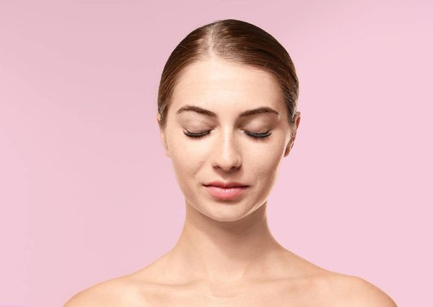 woman with eyelash extensions  - Фото, изображение