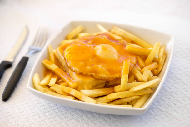 Francesinha - traditional cuisine from Porto, Portugal - Photo, image