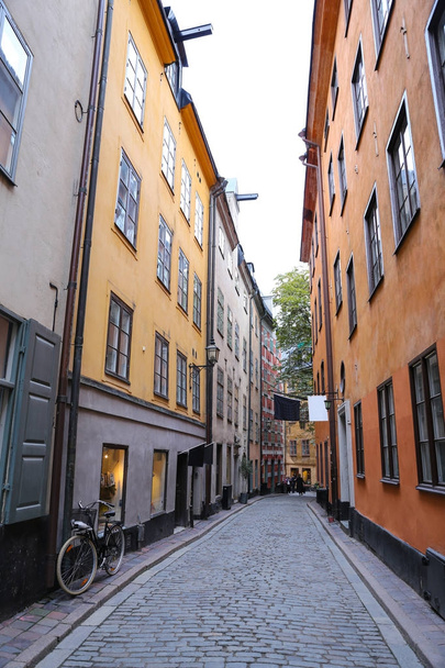 Street in Gamla Stan, Stockholm, Sweden - Fotoğraf, Görsel