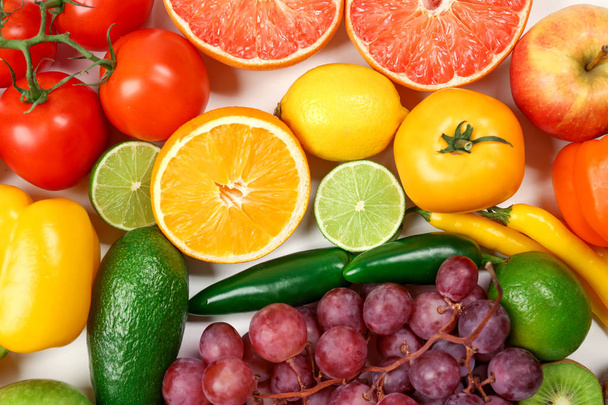Many different fruits and vegetables  - Foto, Imagem