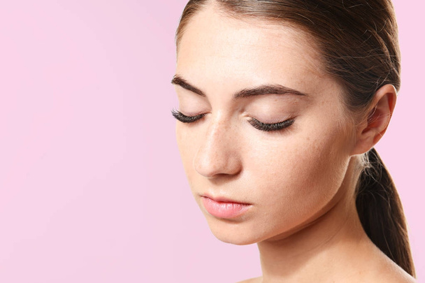 woman with eyelash extensions  - Fotó, kép