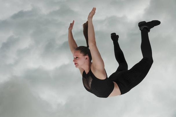 Woman Falling Through the Sky - Photo, Image