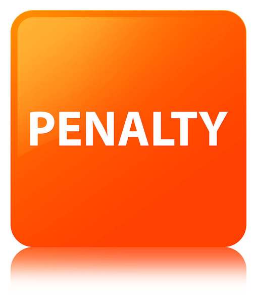 Botão quadrado laranja penalidade
 - Foto, Imagem