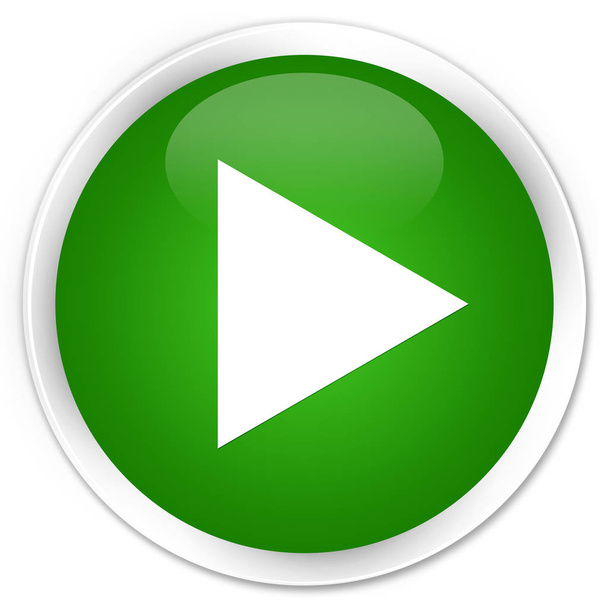 Jugar icono premium verde botón redondo
 - Foto, Imagen