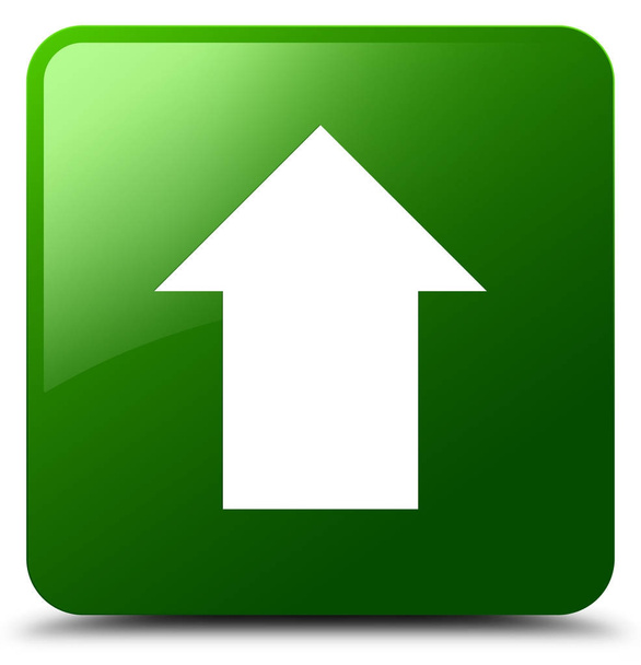 Upload arrow icon green square button - 写真・画像