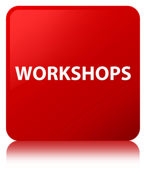 Workshops red square button - Photo, Image