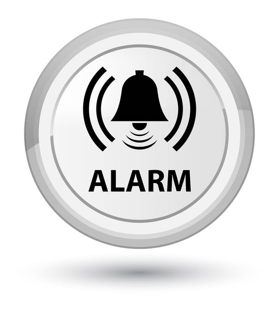 Alarm (zil simgesini) baş beyaz yuvarlak düğmesi - Fotoğraf, Görsel