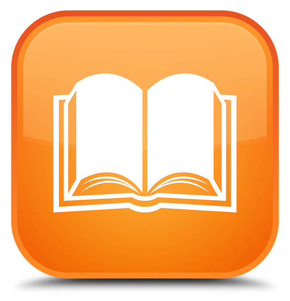 Book icon special orange square button - Fotografie, Obrázek