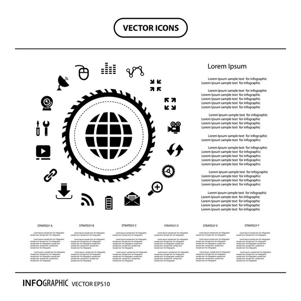 vector illustration design of web and internet  icons set   - Vektor, kép