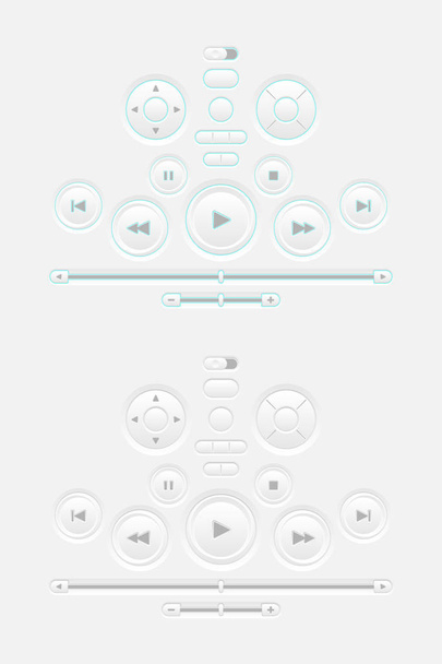 Button media player vector - Vektor, Bild