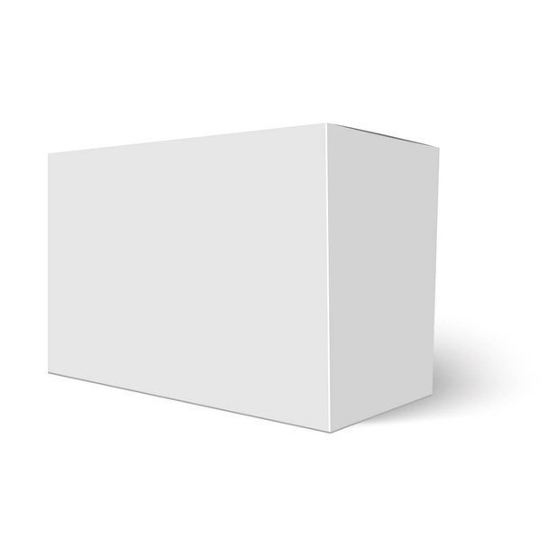 Beyaz ürün karton paket kutu. İllüstrasyon vektör  - Vektör, Görsel