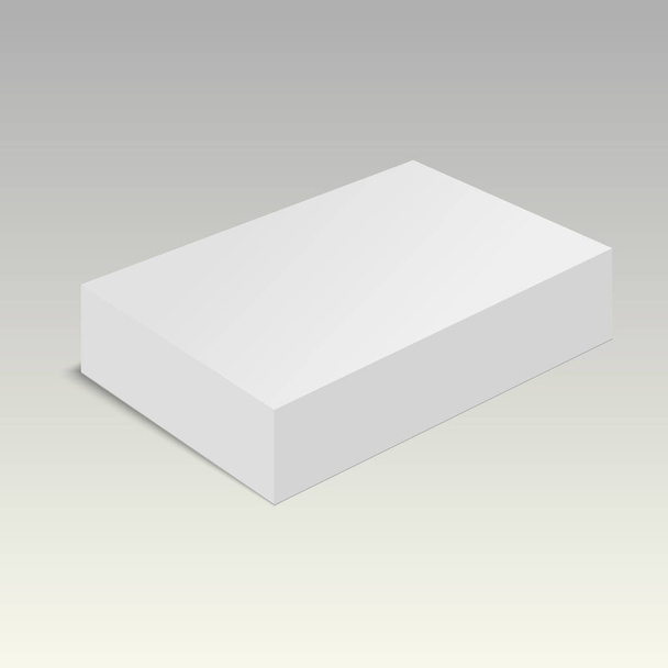 Modelo de caixa de papel ou papelão em branco. Ilustração vetorial
 - Vetor, Imagem