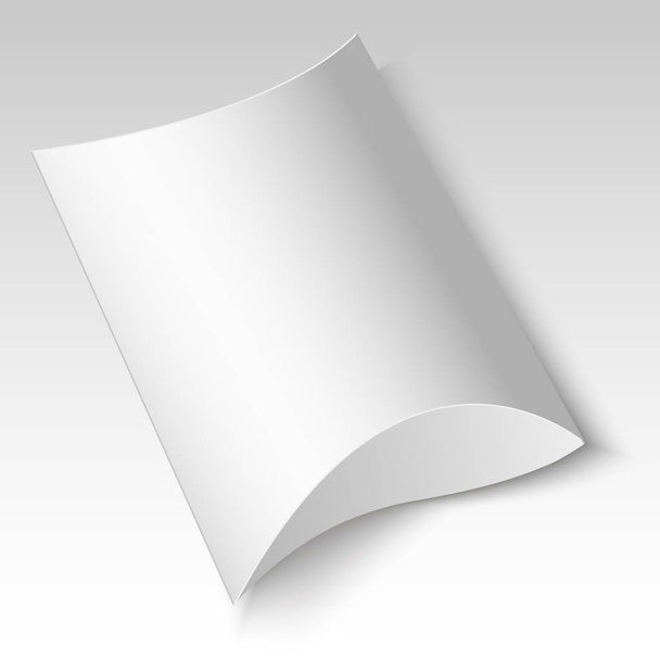 Producto blanco caja del paquete de cartón maqueta. Ilustración vectorial
 - Vector, imagen