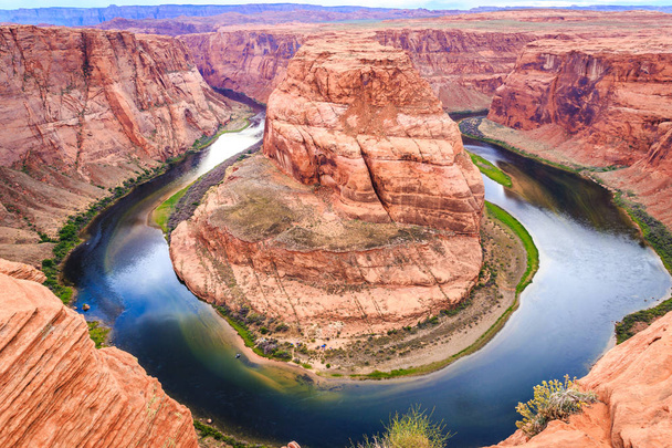Arizona Horseshoe kanyarban a Colorado folyó, Glen Canyon, Arizona, Amerikai Egyesült Államok - Fotó, kép