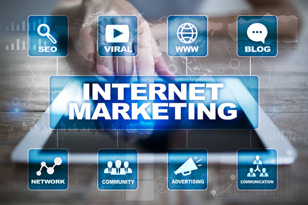 Internet marketing concept. SEO. Business and technology - Fotó, kép