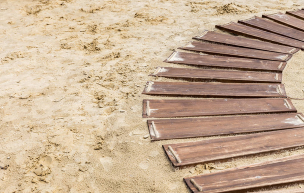 dřevěné plážové promenády - Fotografie, Obrázek