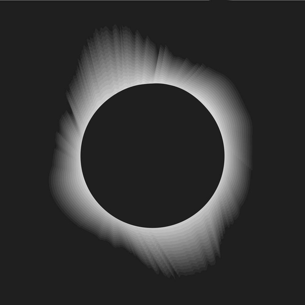 A Hold árnyékában. Solar eclipse vektoros illusztráció háttér - Vektor, kép