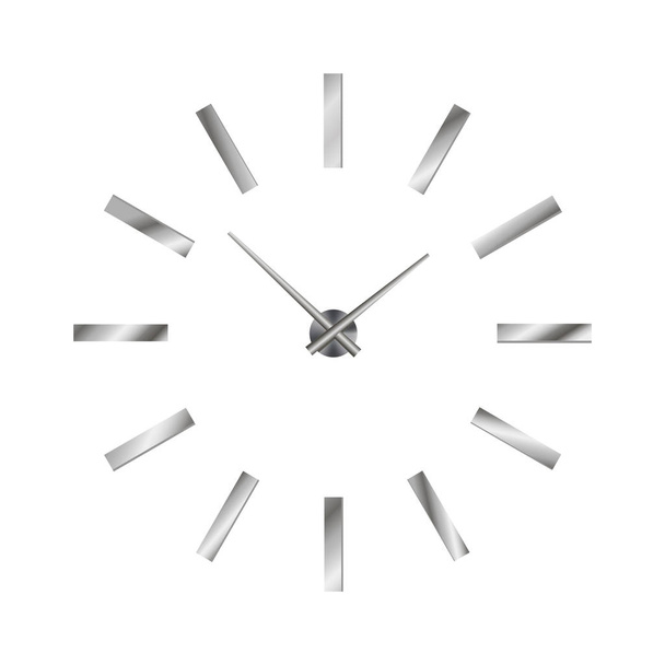 Metalic wall clock. Vector - Vector, Image