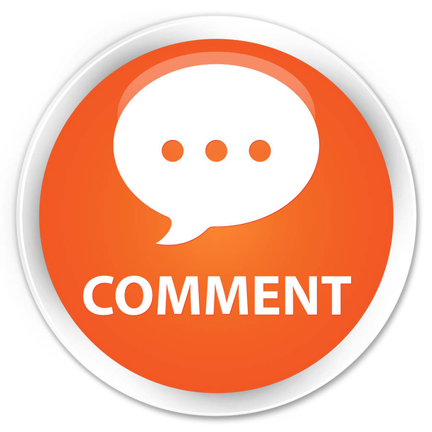 Commentaire (icône de conversation) bouton rond orange premium
 - Photo, image