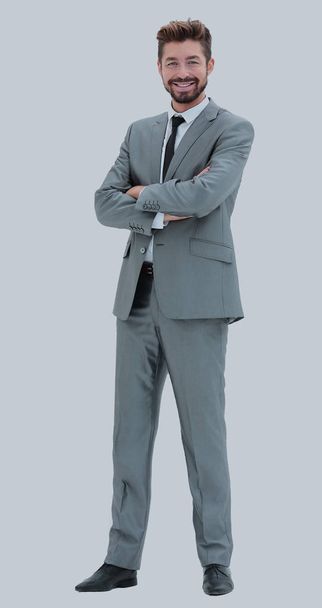 portrait of happy smiling business man, isolated on white background - Foto, afbeelding