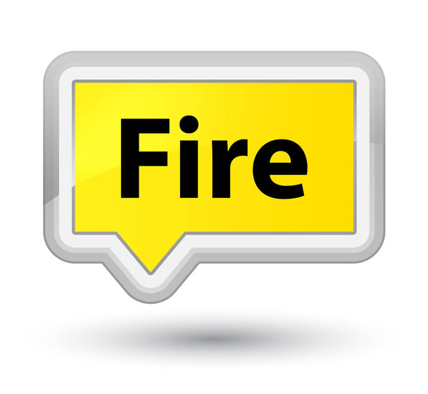 Yangın baş sarı banner buton - Fotoğraf, Görsel