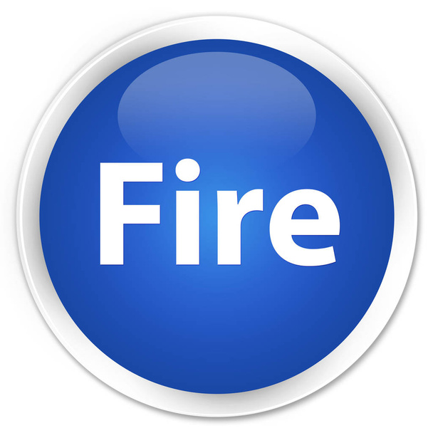 Fire premium blue round button - Photo, image