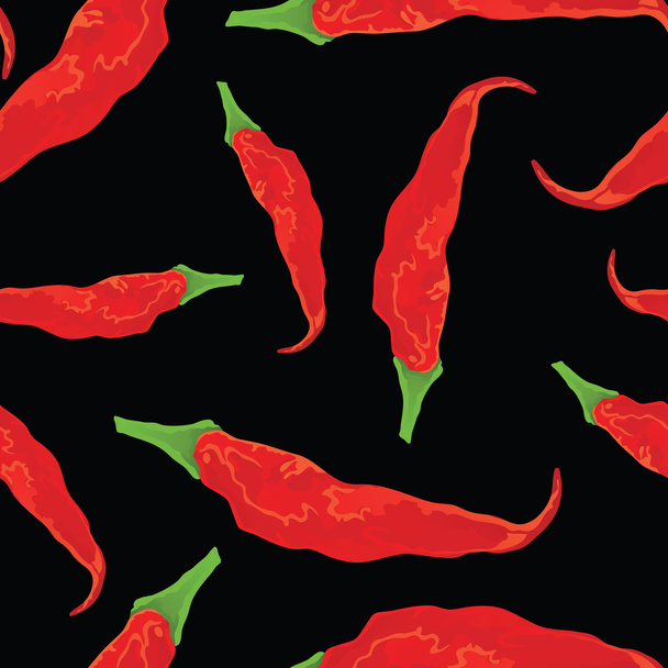 Hot chili paper seamless - Vector, Image