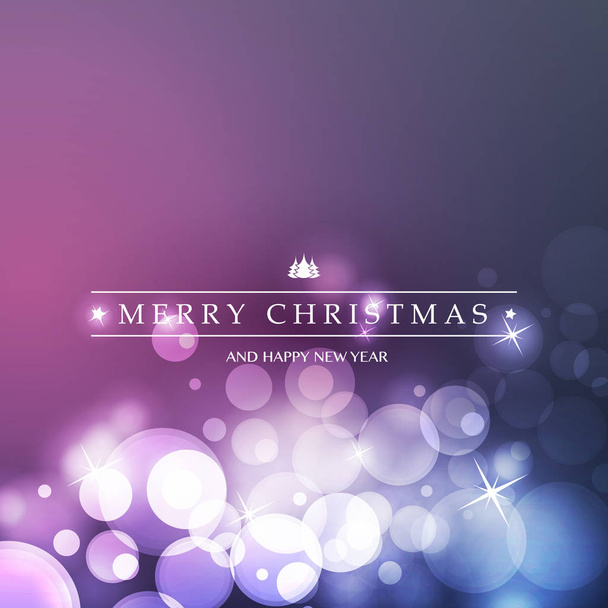 Nejlepší přání - barevné moderní styl Veselé svátky, Veselé Vánoce blahopřání s popiskem na šumivé rozostřeného pozadí - Vektor, obrázek