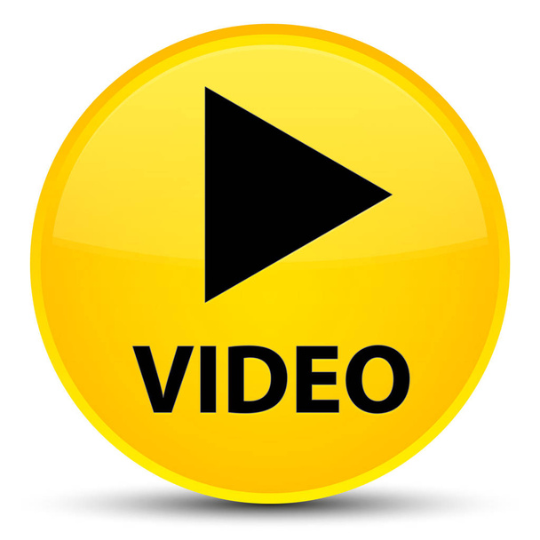Video speciale giallo pulsante rotondo
 - Foto, immagini