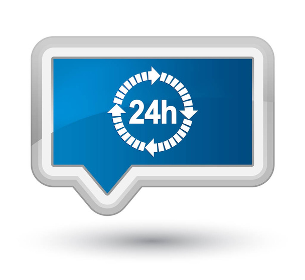 24 horas icono de entrega primer botón de banner azul
 - Foto, imagen