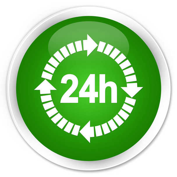 24 horas icono de entrega botón redondo verde premium
 - Foto, imagen