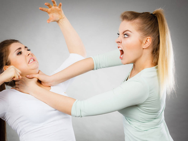 Two agressive women having argue fight - Foto, Imagem