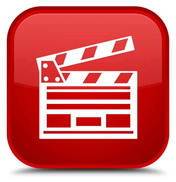 Kino Clip Symbol spezielle rote quadratische Taste - Foto, Bild