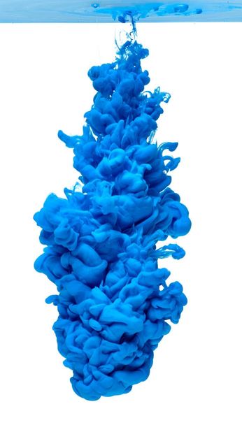 синій колір фарби чорнила пігмент сплеск
 - Фото, зображення