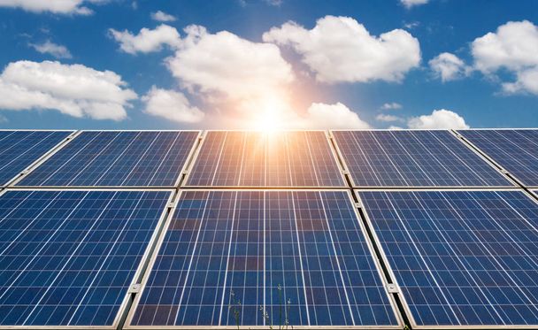 Solar panels, photovoltaic - alternative electricity source - Zdjęcie, obraz