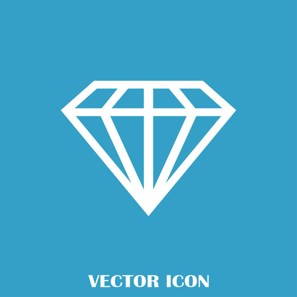 linha diamante vetor Ícone
 - Vetor, Imagem