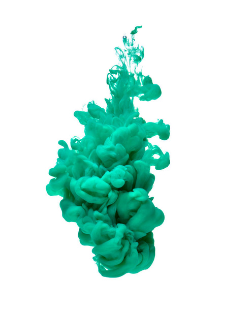 green color paint ink pigment splash - Foto, Imagem