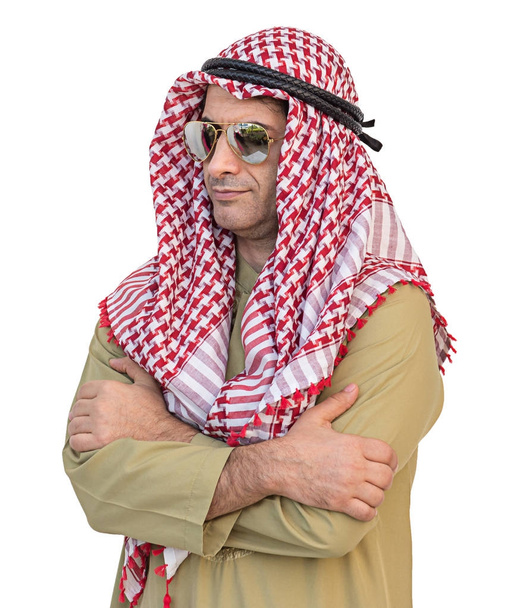 Portrait of Arab businessman isolated background with clipping p - Valokuva, kuva