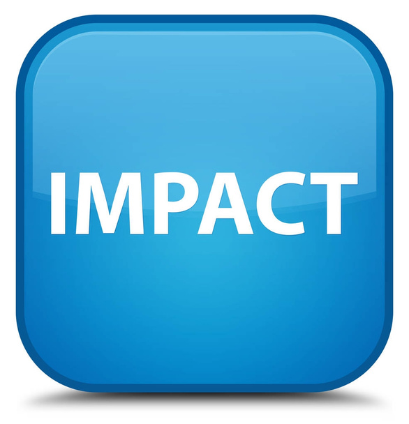 Impacto especial botón cuadrado azul cian
 - Foto, Imagen