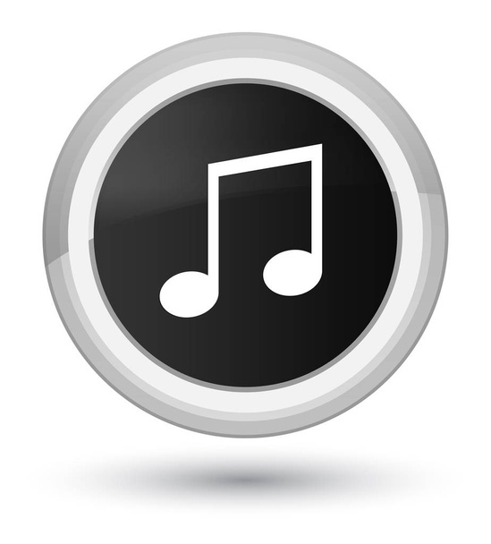 Music icon prime black round button - Photo, Image