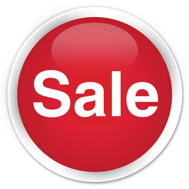 Sale premium red round button - Photo, Image