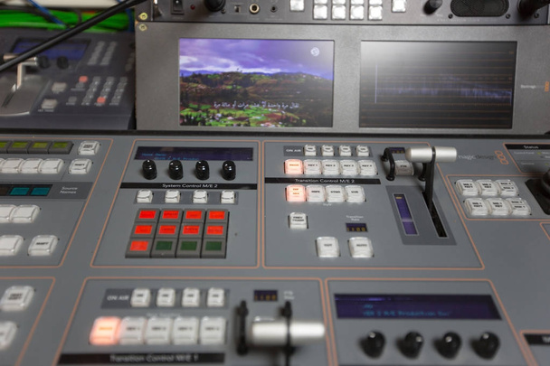Broadcast studio video and audio switcher mixer - Photo, Image