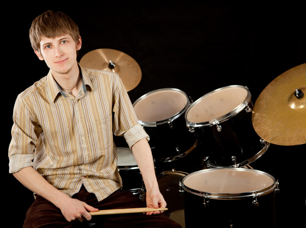 Drummer playing drums - Photo, Image