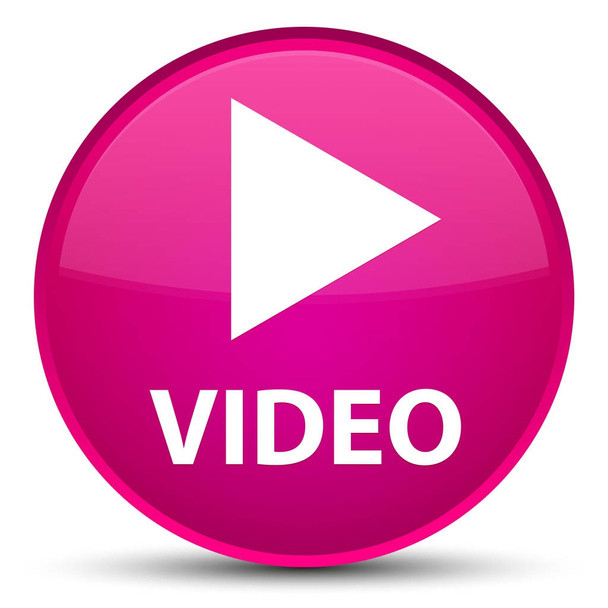 Video special pink round button - Photo, Image
