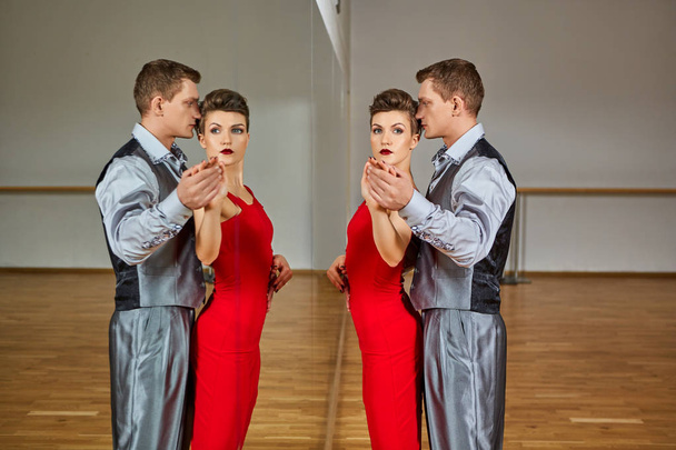 beautiful couple dancing tango - Fotó, kép