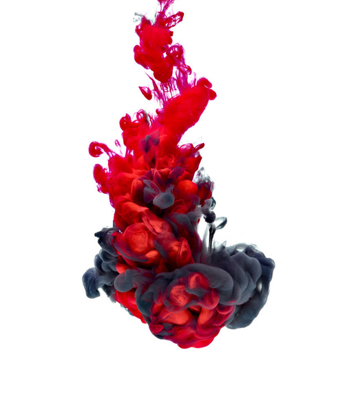 pintura en acuarela líquido rojo negro
 - Foto, imagen