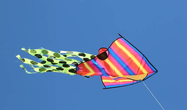 Drachenfliegen Symbol der Freiheit in blauem Himmel - Foto, Bild