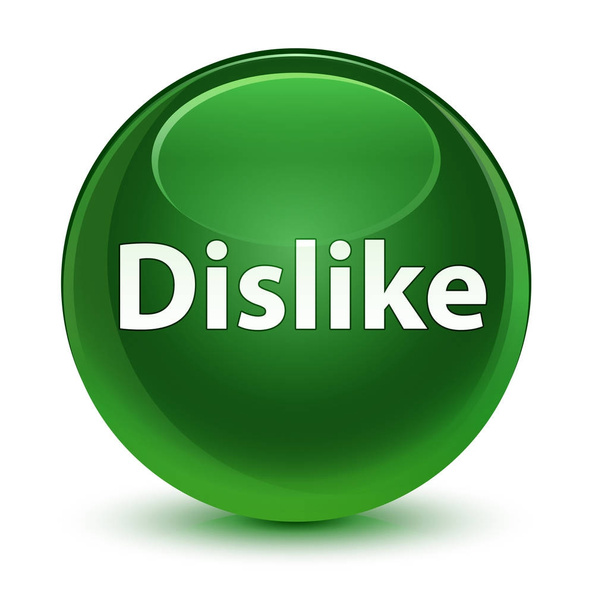 Dislike glassy soft green round button - Photo, image