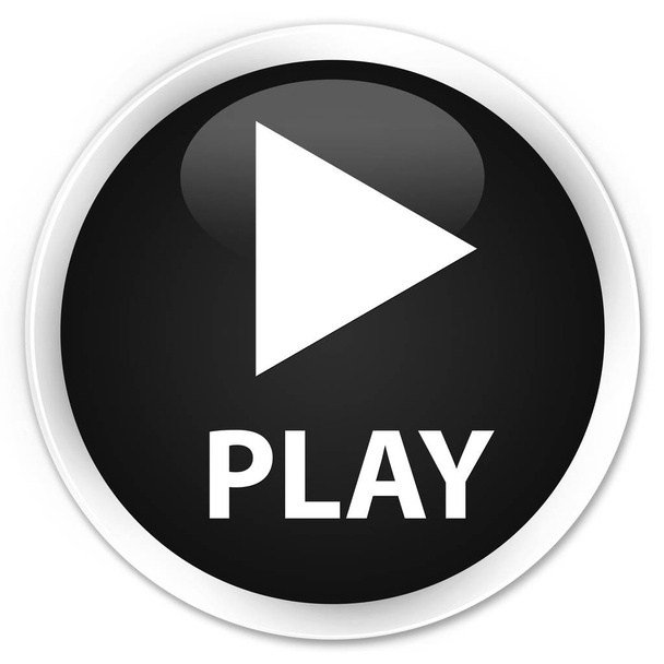 Play premium black round button - Photo, Image