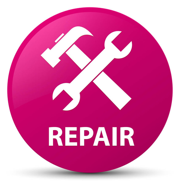 Reparar (icono de herramientas) botón redondo rosa
 - Foto, imagen